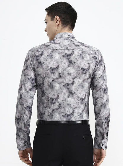 Multicolor Printed Slim Fit Party Wear Shirt | Wyre