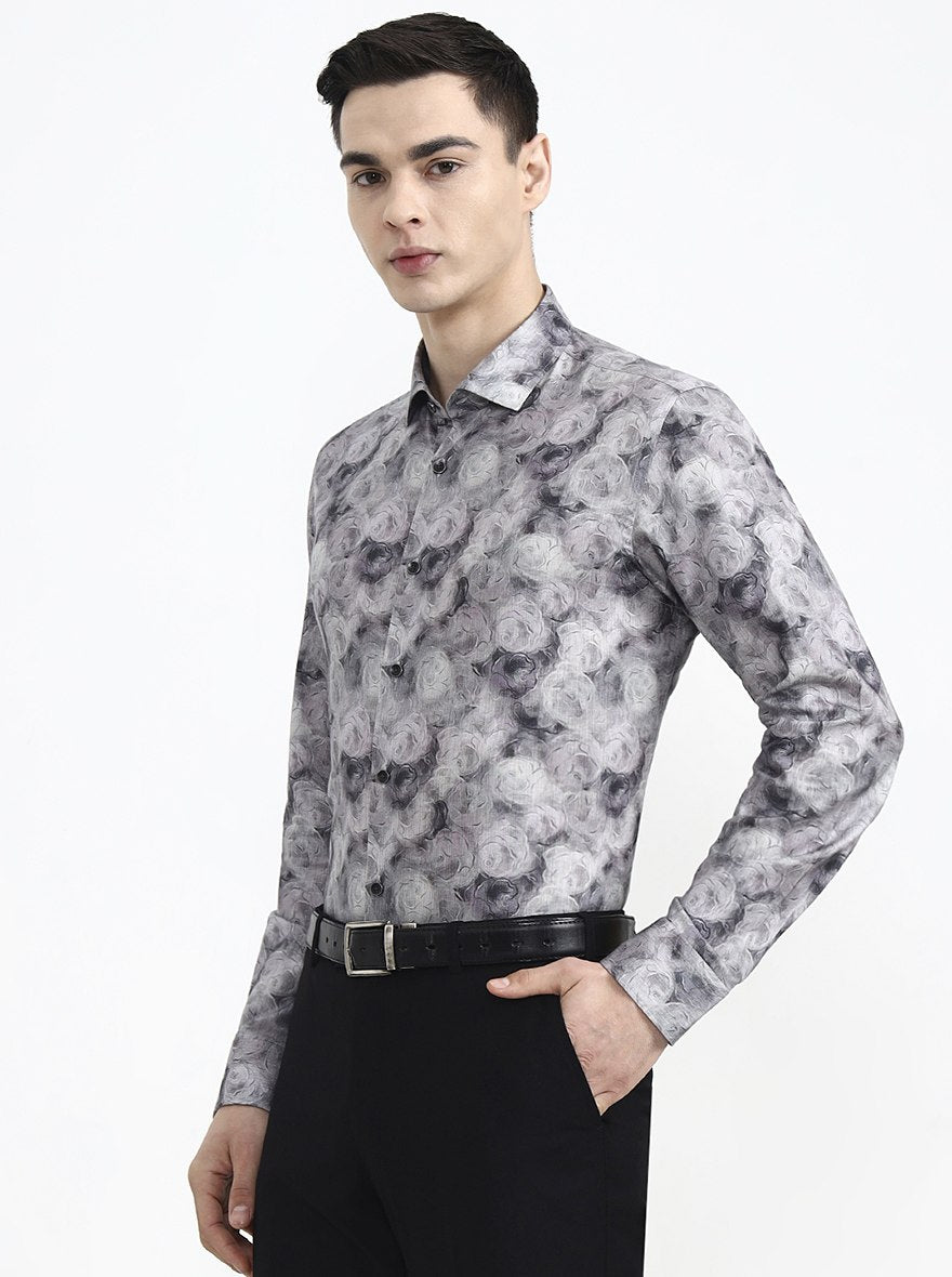 Multicolor Printed Slim Fit Party Wear Shirt | Wyre