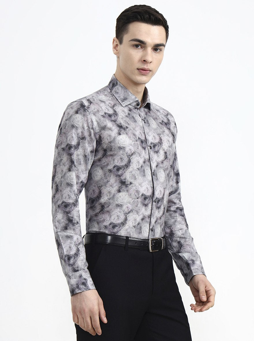 Multicolor Printed Slim Fit Party Wear Shirt | Wyre