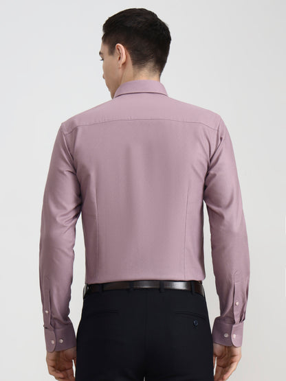 Dusty Pink Solid Slim Fit Formal Shirt | JadeBlue Youth