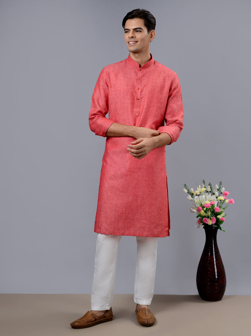 Carrot Red Kurta Set | Azania