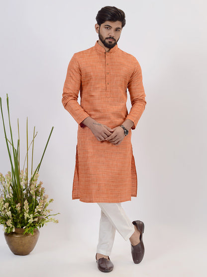 Rust Peach Kurta | Azania