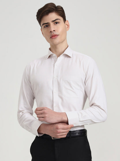 Fawn Checked Slim Fit Formal Shirt | Metal