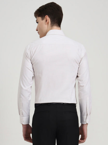 Fawn Checked Slim Fit Formal Shirt | Metal