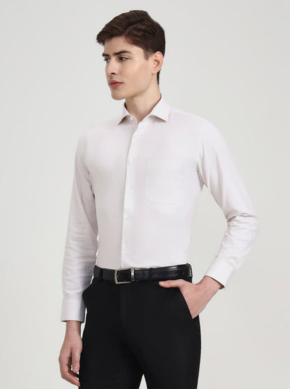 Fawn Checked Slim Fit Formal Shirt | Metal
