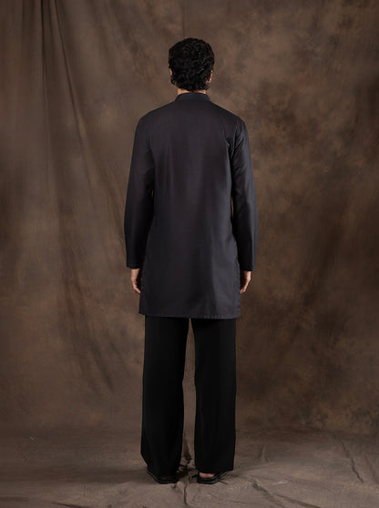 Black Printed  Kurta | The Kurta Company