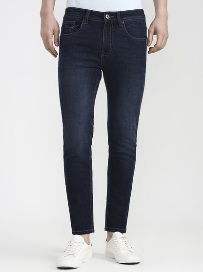 Deep Indigo Blue Solid Urban Fit Jeans | Greenfibre