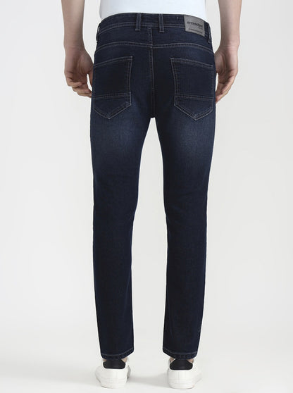 Deep Indigo Blue Solid Urban Fit Jeans | Greenfibre
