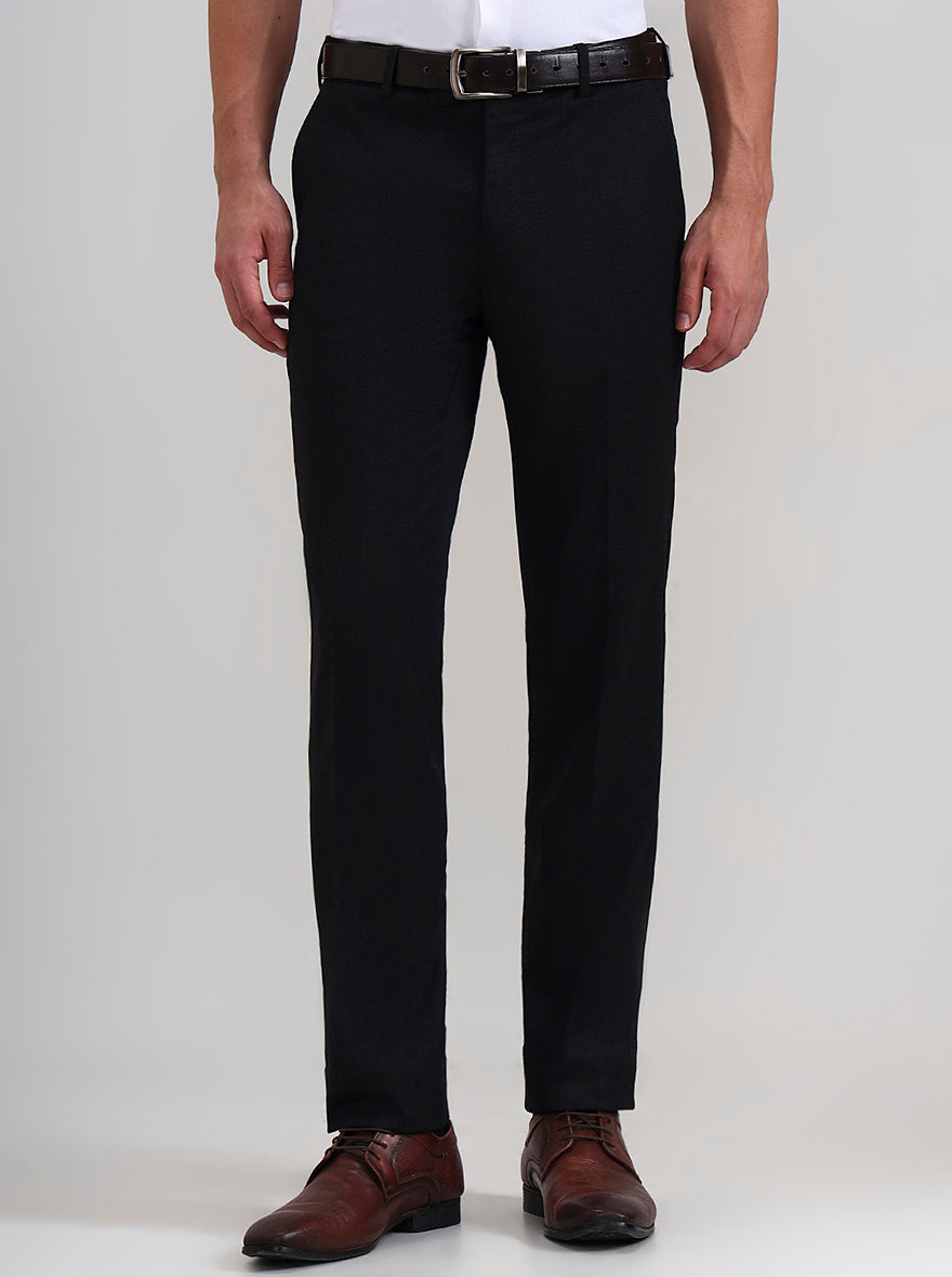 Brown Solid Slim Fit Formal Trouser | JadeBlue Youth