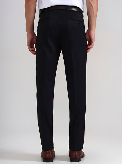 Brown Solid Slim Fit Formal Trouser | JadeBlue Youth