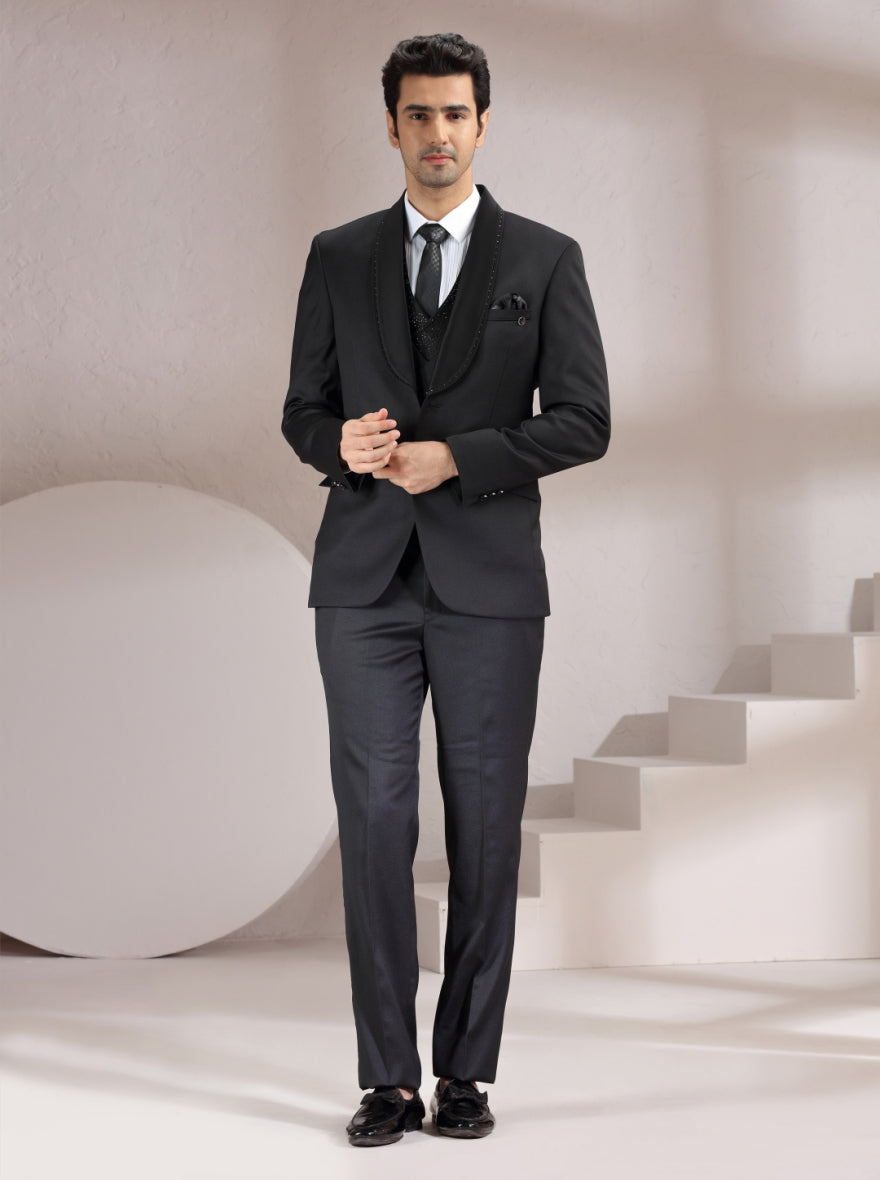 Black Solid Suit | JadeBlue