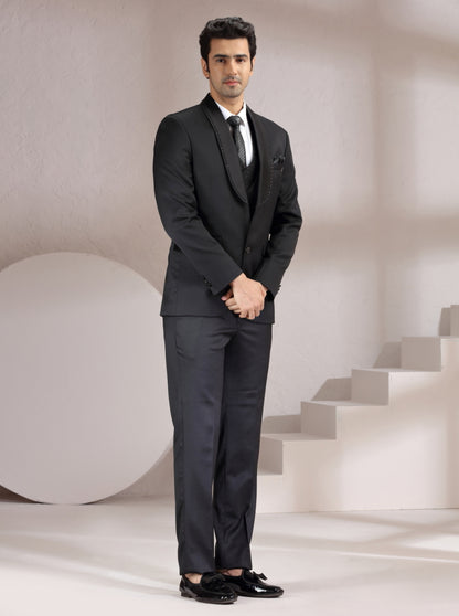 Black Solid Suit | JadeBlue