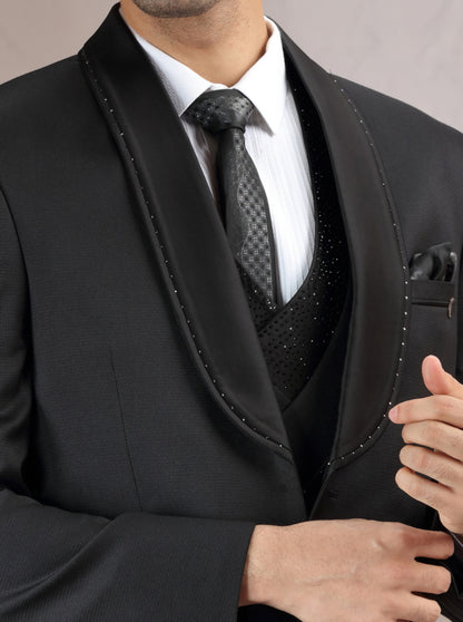 Black Solid Suit | JadeBlue