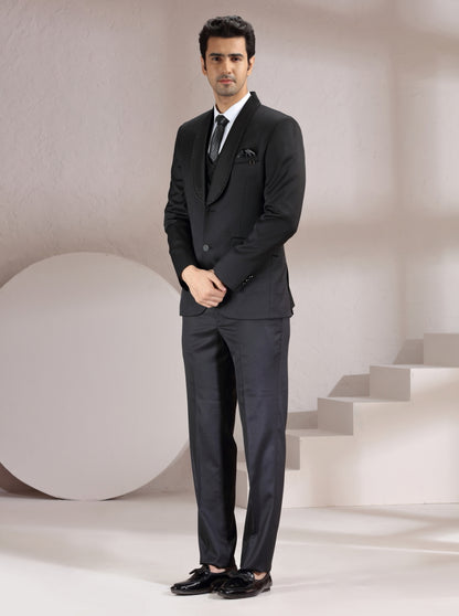 Black Solid Suit | JadeBlue