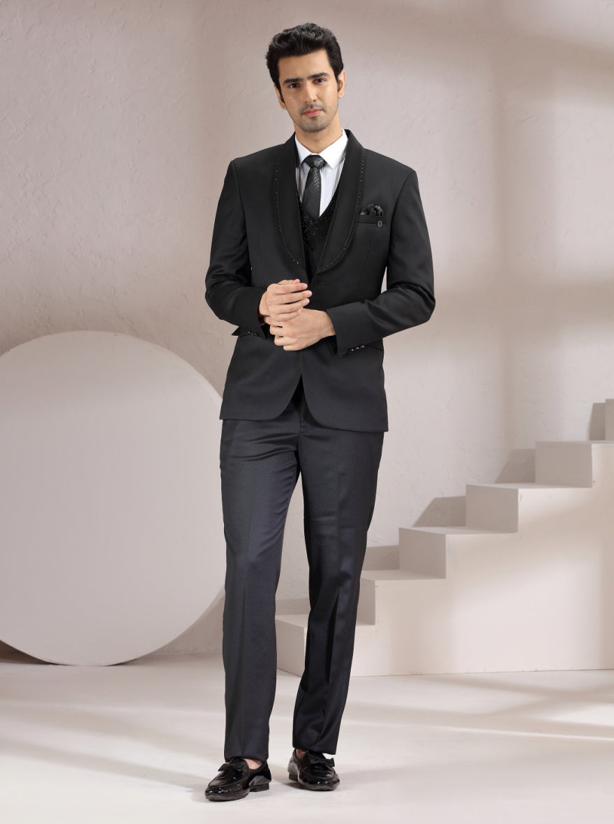 Black Solid Suit | JadeBlue