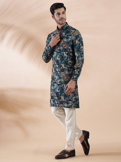 Blue Printed Kurta | The Kurta Company