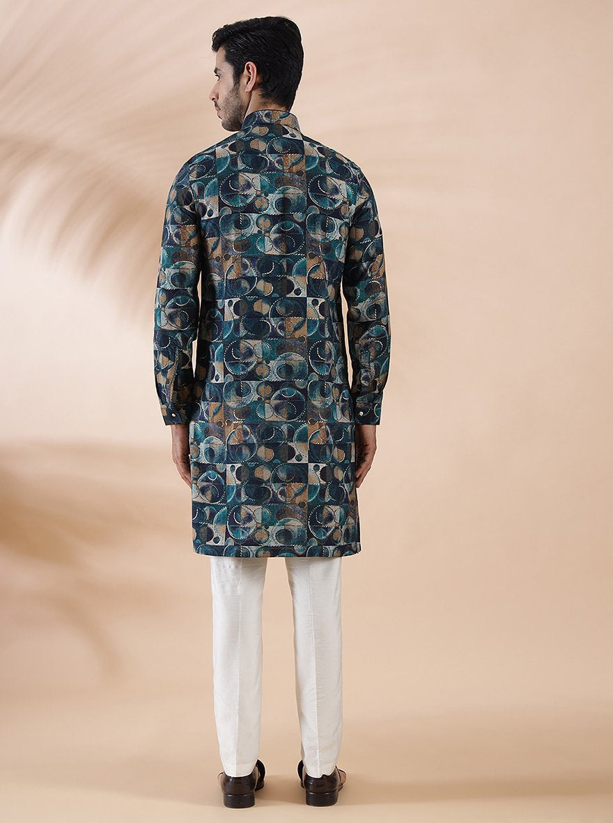 Blue Printed Kurta | The Kurta Company