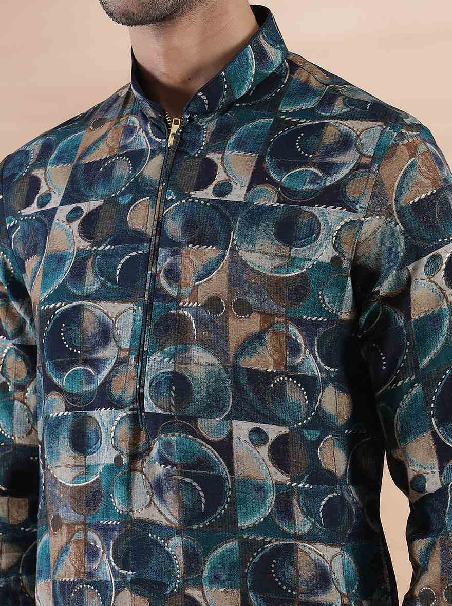 Blue Printed Kurta | The Kurta Company