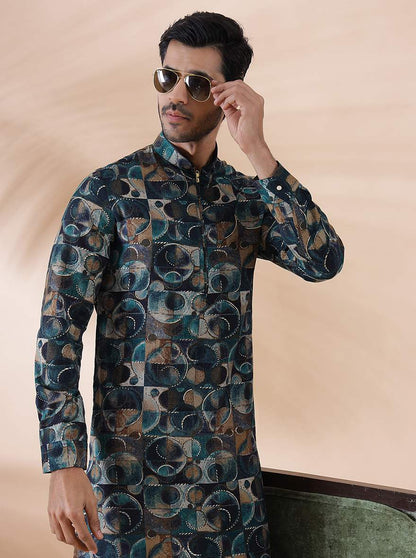 Blue Printed Kurta | The Kurta Company