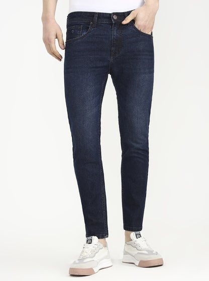 Blue Solid Urban Fit Jeans | Greenfibre