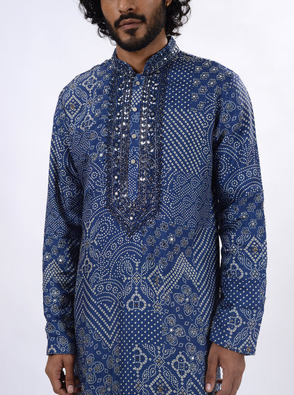 Navy Blue Kurta Pajama | TULA