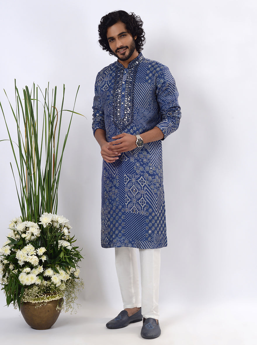 Navy Blue Kurta Pajama | TULA