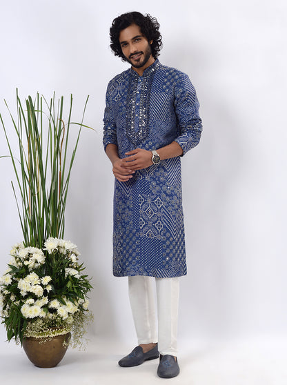 Navy Blue Kurta Pajama | TULA