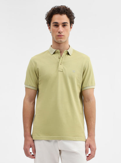 Pista Green Solid Slim Fit Polo T-Shirt | JadeBlue