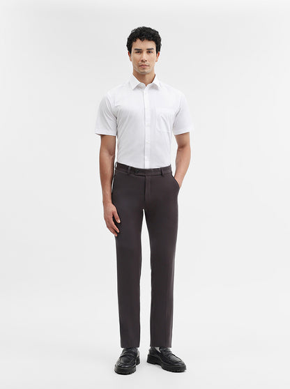 White Solid Regular Fit Formal Shirt | JadeBlue