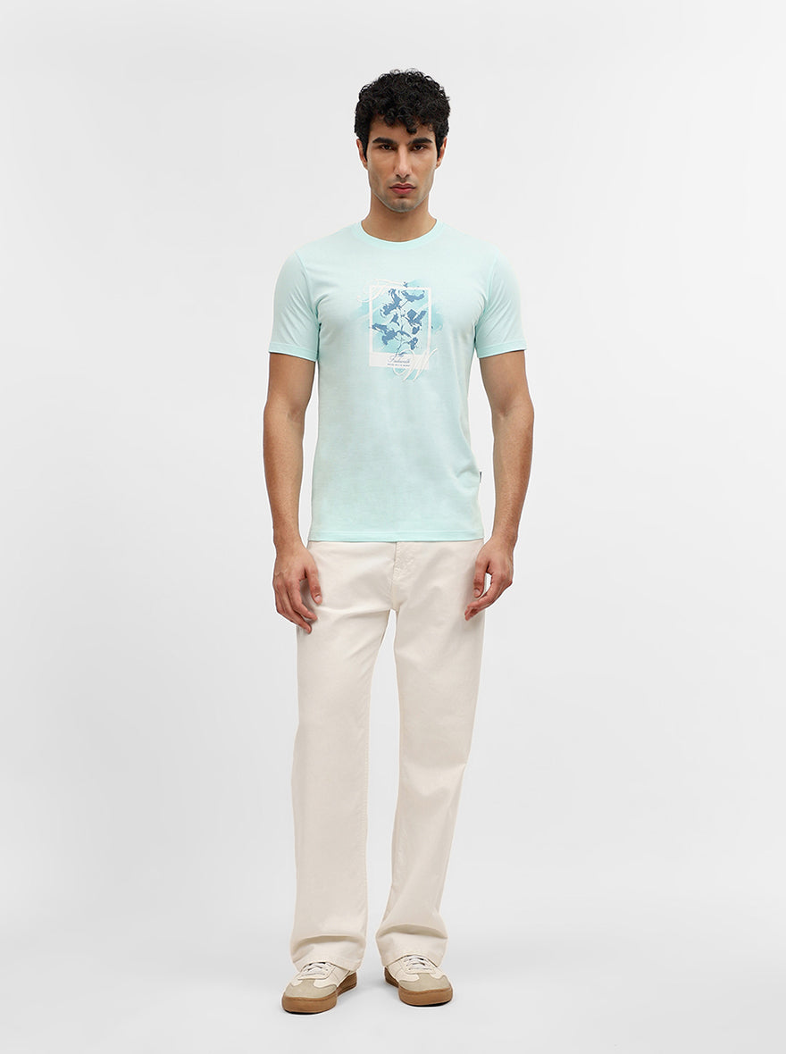 Sea Printed Slim Fit T-Shirt | Greenfibre