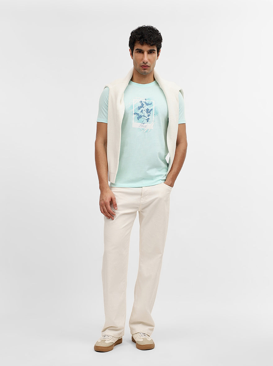 Sea Printed Slim Fit T-Shirt | Greenfibre