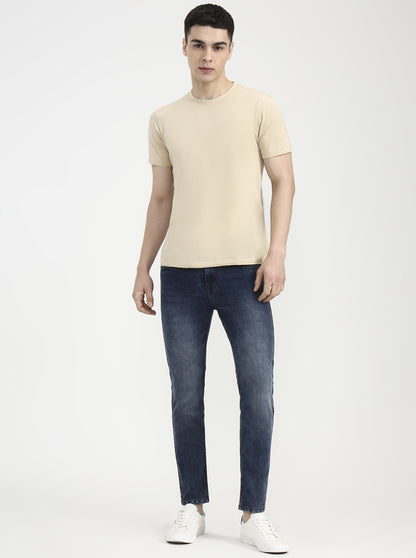 Dark Blue Solid Urban Fit Jeans | Greenfibre