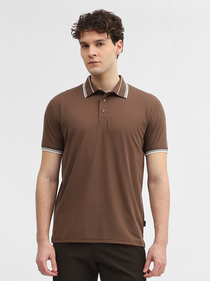 Mouse Solid Slim Fit Polo T-Shirt | JadeBlue