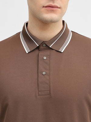 Mouse Solid Slim Fit Polo T-Shirt | JadeBlue