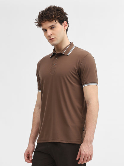 Mouse Solid Slim Fit Polo T-Shirt | JadeBlue