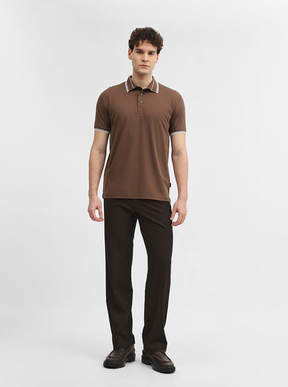 Mouse Solid Slim Fit Polo T-Shirt | JadeBlue