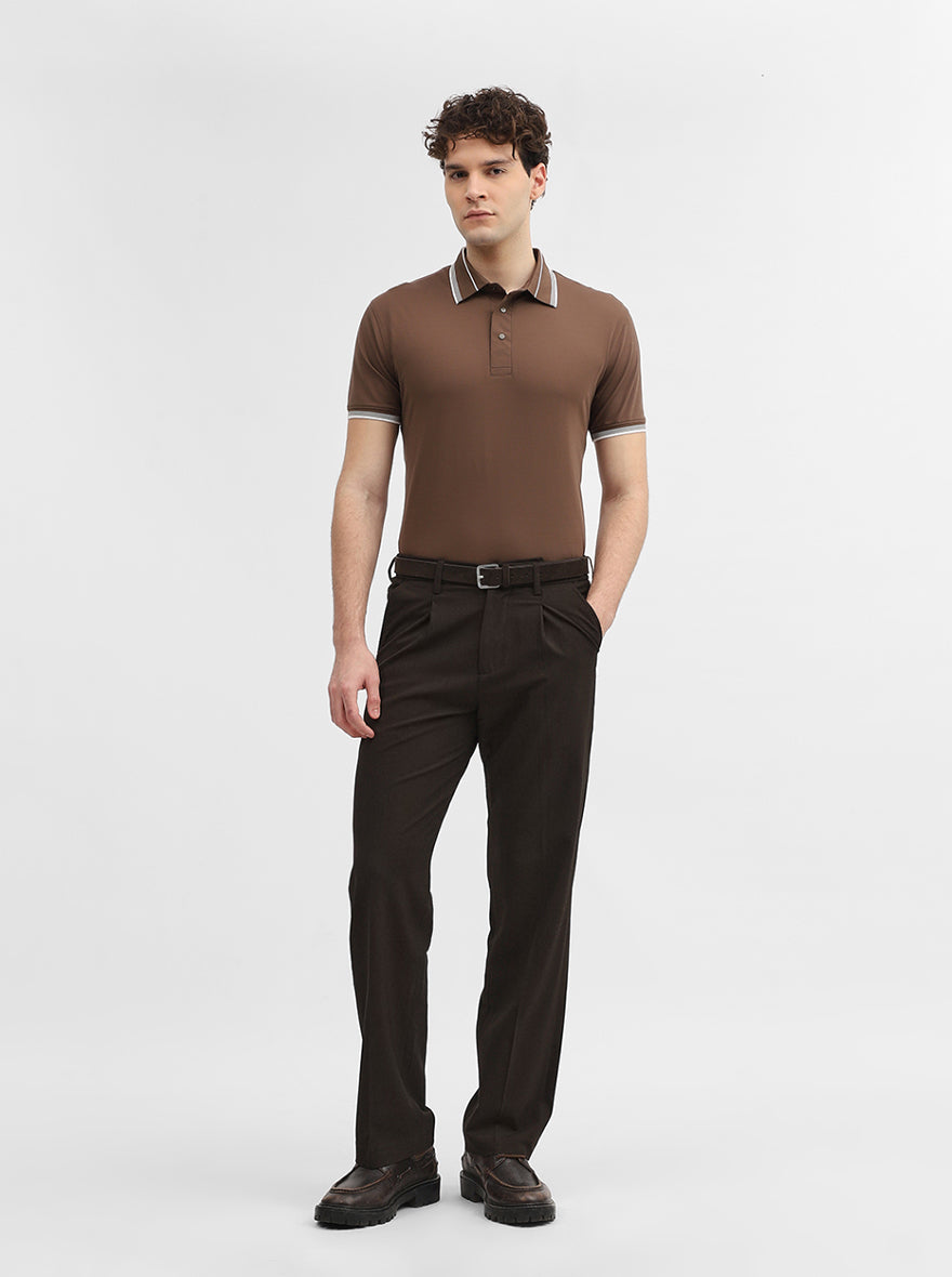 Mouse Solid Slim Fit Polo T-Shirt | JadeBlue