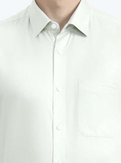 Sky Blue Solid Regular Fit Formal Shirt | JadeBlue