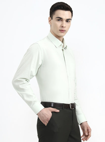 Sky Blue Solid Regular Fit Formal Shirt | JadeBlue