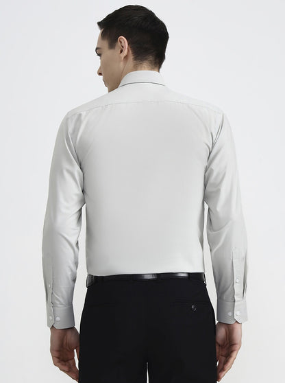 Pista Grey Solid Regular Fit Formal Shirt | JadeBlue
