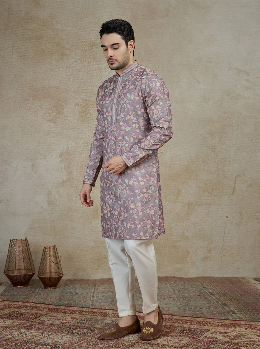 Onion Pink Printed Kurta Pajama | TULA