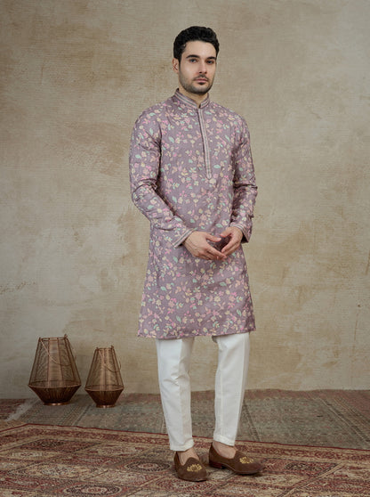 Onion Pink Printed Kurta Pajama | TULA