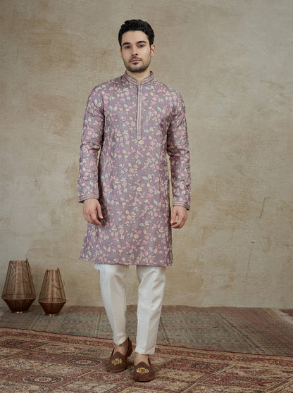 Onion Pink Printed Kurta Pajama | TULA