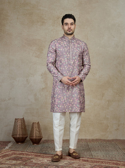 Onion Pink Printed Kurta Pajama | TULA