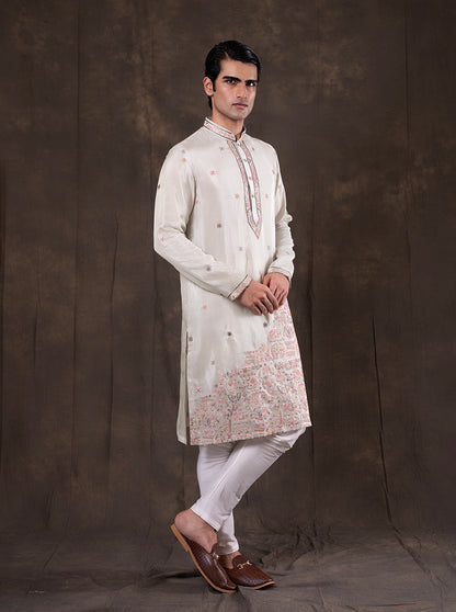 Pista Embroidered  Kurta Pajama | Virasana