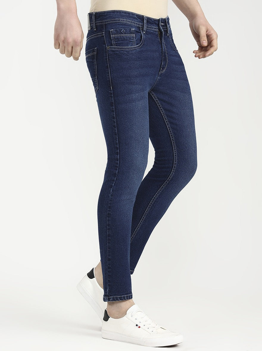 Denim Blue Solid Urban Fit Jeans | Greenfibre