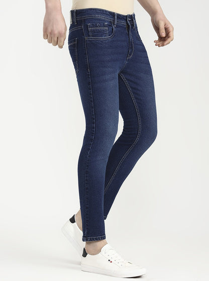 Denim Blue Solid Urban Fit Jeans | Greenfibre