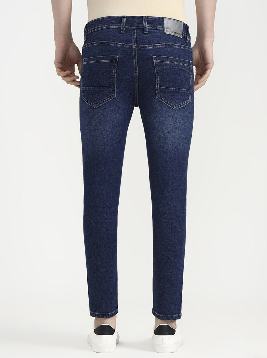 Denim Blue Solid Urban Fit Jeans | Greenfibre