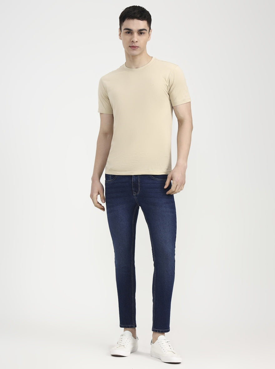 Denim Blue Solid Urban Fit Jeans | Greenfibre
