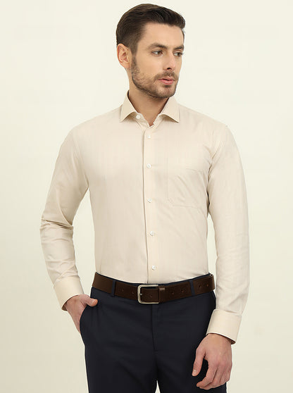 Fawn Solid Slim Fit Formal Shirt | Metal